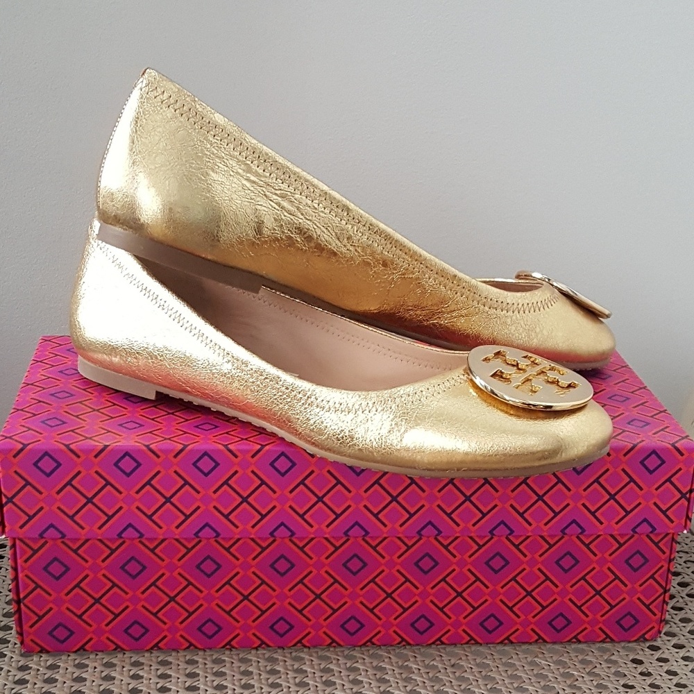 Tori Burch Gold Flats BRAND NEW